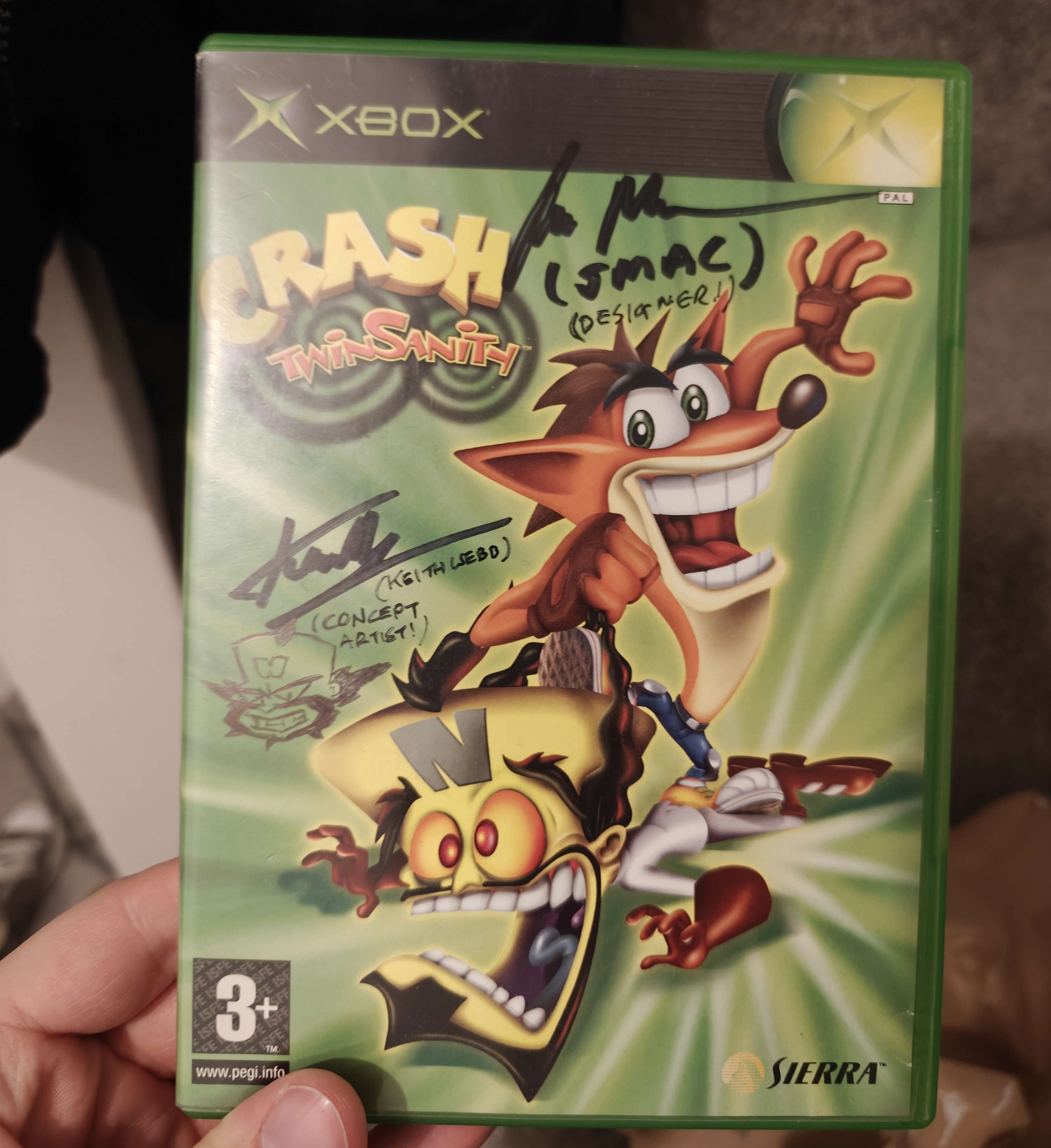 Signed copy of Crash Twinsanity